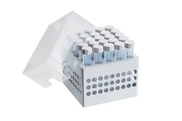 艾本德儲存盒 5 × 5, 可放置 25  個試管，15  mL，2  件，高 127  mm，5  英寸，聚丙烯材料，可耐受最低 -86  °C，可高溫高壓滅菌，帶蓋子并具有數字字母標識