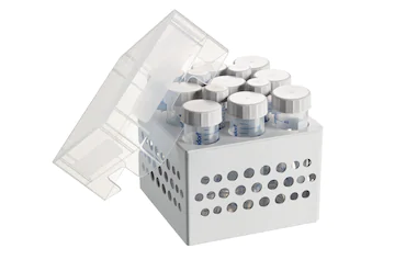 艾本德儲存盒 3 × 3, 可放置 9  個 50  mL 試管和 4  個 15  mL 試管，2  件，高 127  mm，5  英寸，聚丙烯材料，可耐受最低 -86  °C，高溫高壓滅菌，帶蓋子