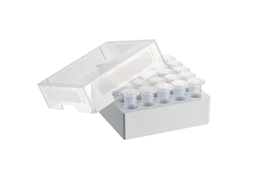 艾本德儲存盒 5 × 5, 可放置 25  個試管，5  mL，4  件，高 64  mm，2.5  英寸，聚丙烯材料，可耐受最低 -86  °C，可高溫高壓滅菌，帶蓋子并具有數字字母標識