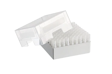 艾本德儲存盒 9 × 9, 可放置 81  個螺旋蓋（凍存）管， 3   mL，2  件，高 76  mm，3  英寸，聚丙烯材料，可耐受最低 -86  °C，可高溫高壓滅菌，帶蓋子并具有數字字母標識